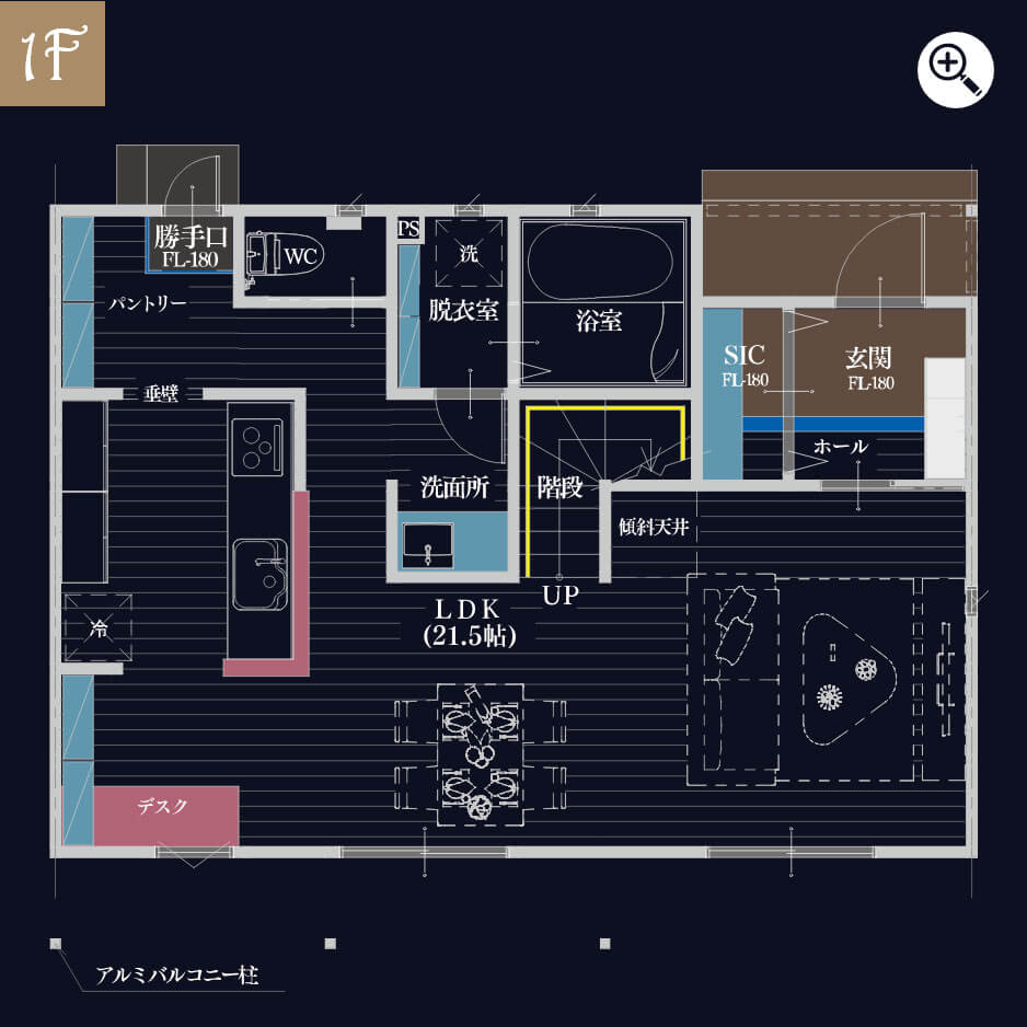 A号地1F間取り図