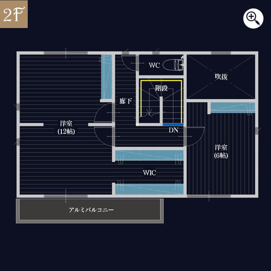 A号地2F間取り図